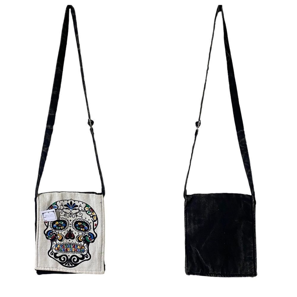Cotton Mini Multi sugar Skull Mini File Bags crossbody - Picture 3 of 9